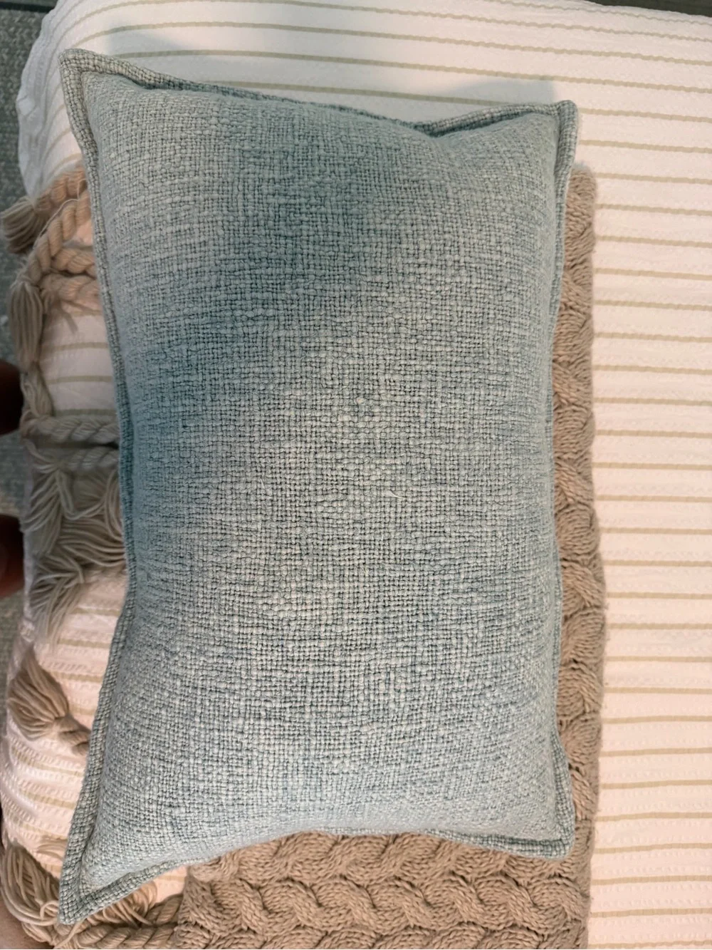 Pom Pom at Home Humboldt Pillow in Sky, 14” × 24” *NEW ( discontinued online)
